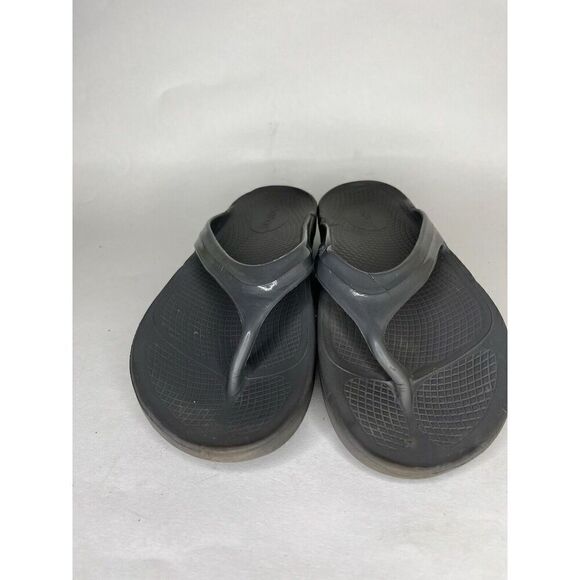 Oofos Sandals Flip Flops Women Size 9 Gray Rubber Comfort - Picture 8 of 14